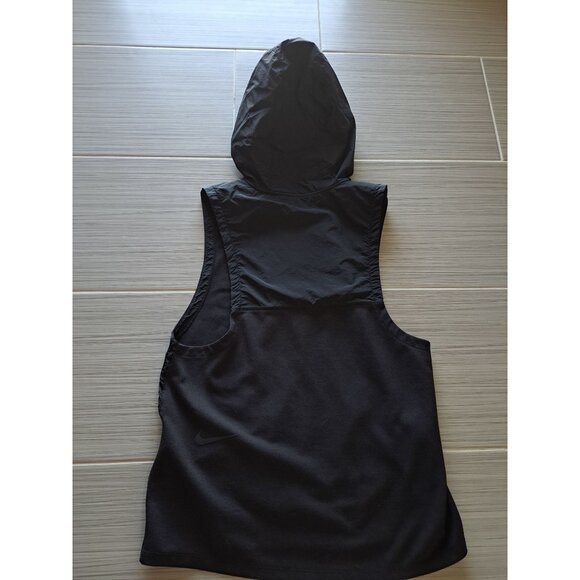 Nike ThermaTech TP Men's Hooded Sleeveless Sweatshirt Dri-FIT Black Zip Sides M - Picture 9 of 10